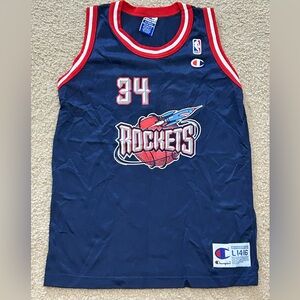 Vintage Champion Hakeem Olajuwon #34 Houston Rockets Jersey Size Youth Large
